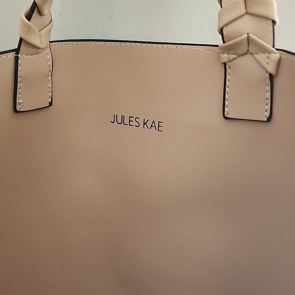 Jules Kae vegan leather blush Charlotte tote